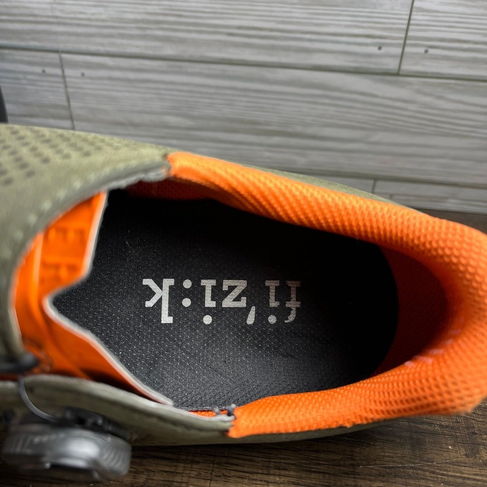Fizik X5 Terra Suede Mountain Bike Men's Green Orange Cycling Shoes - M 11.5 - Picture 7 of 10